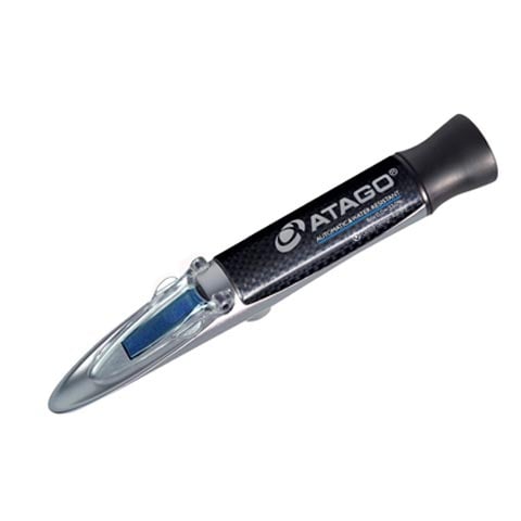 Atago Water-Resistant Refractometer (Brix 0.0-53%) 90G, L3.2xW3.4xH16.8cm ==1 Year Warranty==