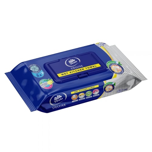 Vinda Kitchen Wipes L20xW27cm, 40Sheets/Pkt, 12Pkts/Ctn, Deluxe