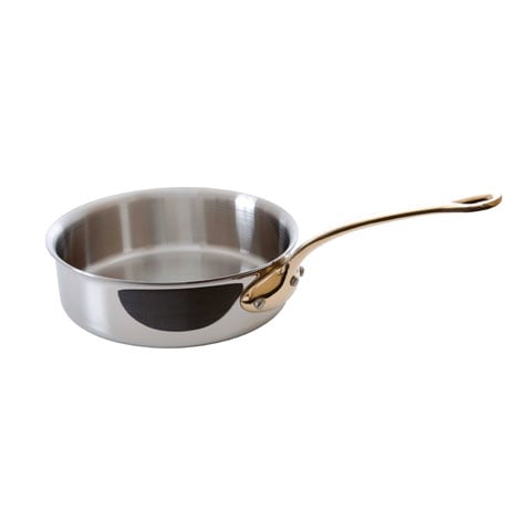 Mauviel Stainless Steel Sauteuse With Bronze Handle Ø20xH6cm, 1.8L