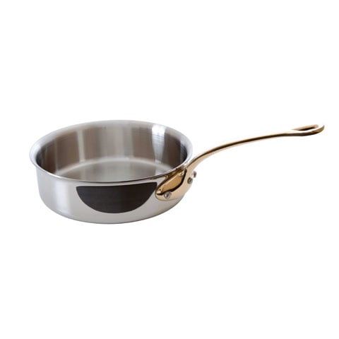 Mauviel Stainless Steel Sauteuse With Bronze Handle Ø28xH9cm, 5.5L