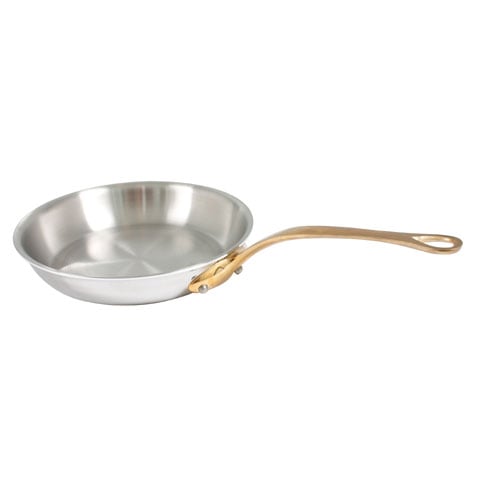 Mauviel Stainless Steel Frying Pan With Bronze Handle Ø24xH4.8cm