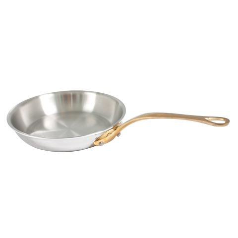 -OM- (11-00845) S/S FRYING PAN w/BZE HDLE, Ø20xH4cm, M'COOK, MAUVIEL