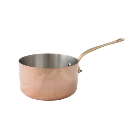 (11-00513) COPPER SAUCE PAN WITH BRONZE HDLE (S/S INTERIOR), Ø16x8.5cm, 1.7L, M'HERITAGE, MAUVIEL