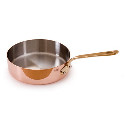 Mauviel Copper Sauteuse With Bronze Handle (Stainless Steel Interior), Ø16xH5cm, 1L