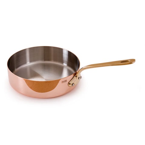 Mauviel Copper Sauteuse With Bronze Handle (Stainless Steel Interior), Ø24xH7cm, 3L