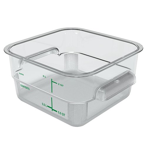 PC SQUARE FOOD CONTAINER L7.13xW7.13xH3.8", 2qt, CLEAR, CARLISLE