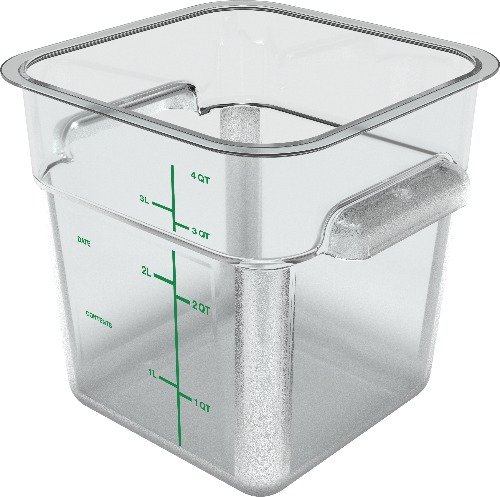 PC SQUARE FOOD CONTAINER L7.13xW7.13xH7.29", 4qt, CLEAR, CARLISLE