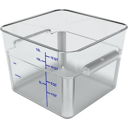 PC SQUARE FOOD CONTAINER L11.13xW11.13xH12.58", 12qt, CLEAR, CARLISLE