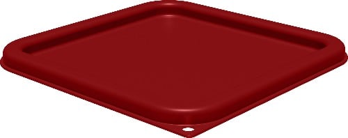 Carlisle PE Square Food Storage Lid For 6 & 8Qt Container, Red