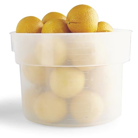 PP RD STORAGE CONTAINER, 12qt, TRANSLUCENT, CARLISLE