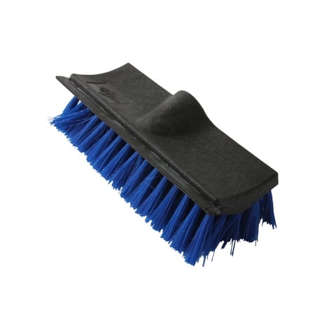 Carlisle Dual Action Scrub Brush With Squeegee 10", Blue, Flo-Pac