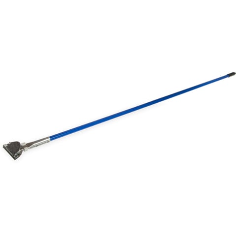 Carlisle Vinyl Coated Metal Dust Mop Handle With Flexible Connector L60", Blue
