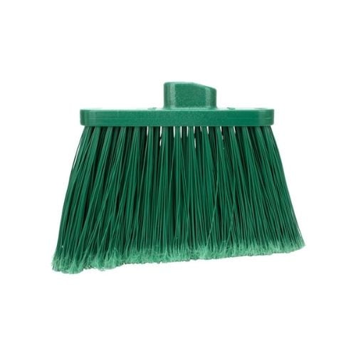 DUO-SWEEP FLAGGED ANGLE BROOM - HEAD ONLY W12", GREEN, CARLISLE