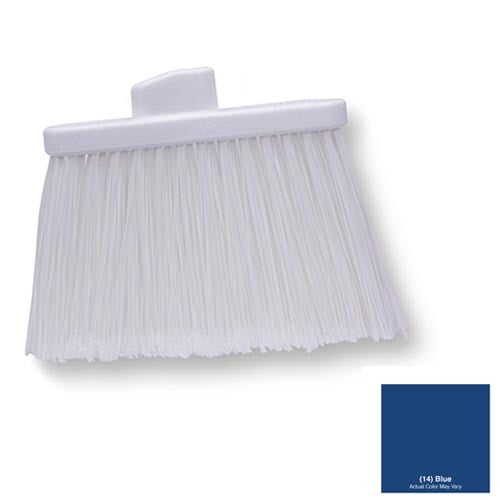 DUO-SWEEP FLAGGED ANGLE BROOM - HEAD ONLY W12", BLUE, CARLISLE