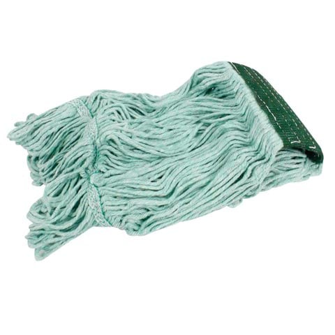 Carlisle 4-Ply Medium Green Band Synthetic Cotton Looped-End Mop, Green