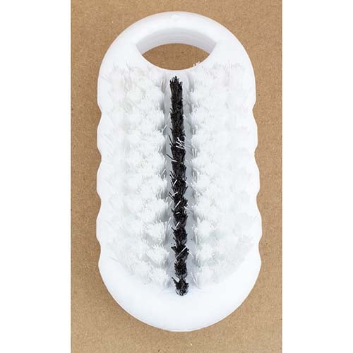 Carlisle Hand & Nail Brush With Polyester Bristles L5xW2.25", White