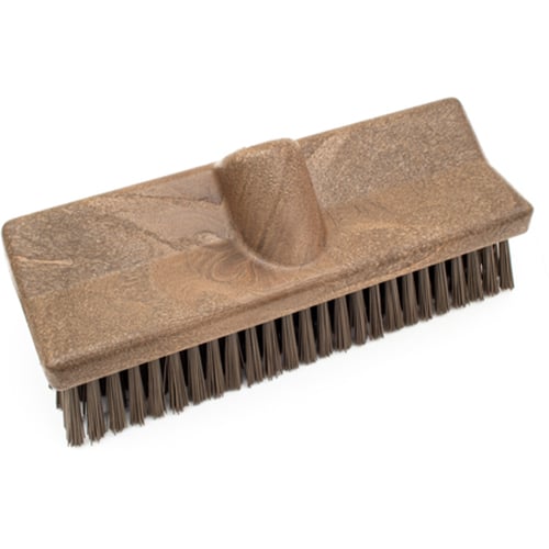 BI LEVEL SCRUB BRUSH 10", BROWN, CARLISLE