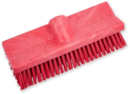 Carlisle Scrub Brush With Polyester Bristles L10", Red