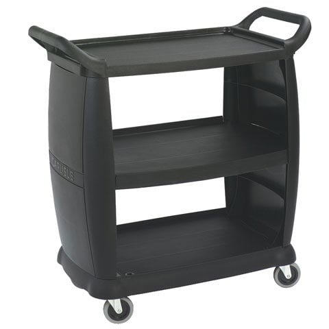 Carlisle Bussing & Transport Cart L92xW45.7xH96.5cm, Black