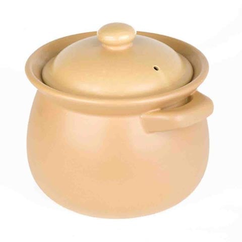 EARTHEN JUMBO POT, Ø21.3xH15.7cm, YELLOW