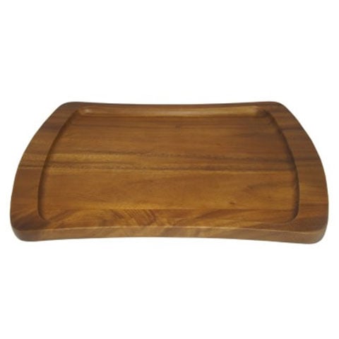 Mye Wooden Oblong Serving Tray, Acacia-Laquered, L28xW20xH2cm