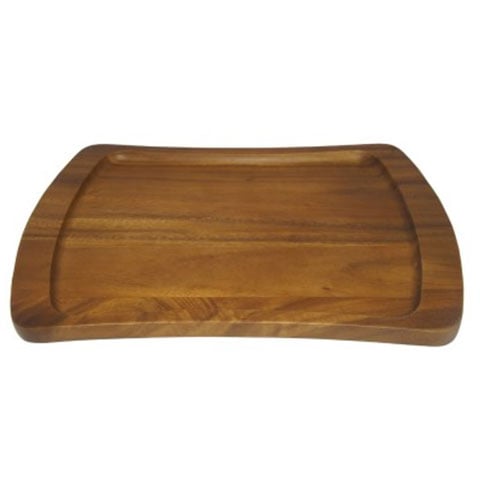 Mye Wooden Oblong Serving Tray, Acacia-Laquered, L35xW25xH2cm