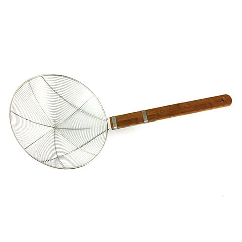 Stainless Steel Wire Mesh Strainer With Wooden Handle 28cm