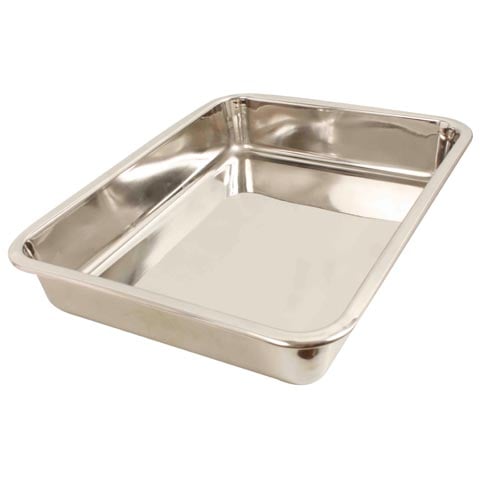 Stainless Steel Rectangle Deep Tray 25x19.1xH4.3cm