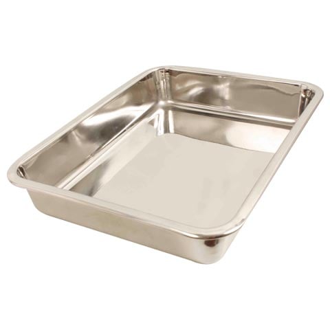 Stainless Steel Rectangle Deep Tray 33.5x25.3xH6.1cm