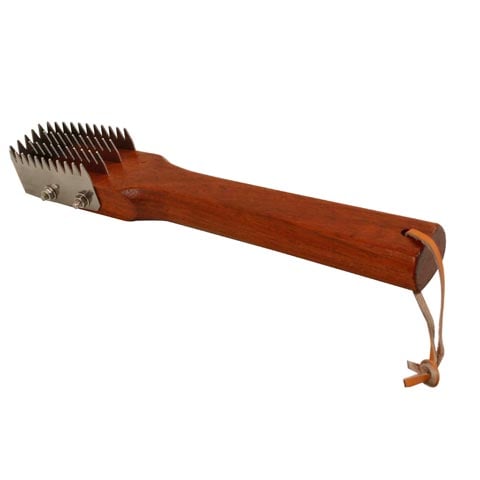 Stainless Steel Fish Scaler With Wooden Handle