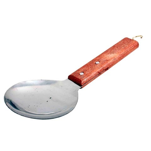 STAINLESS STEEL RICE SCOOP with WOODEN HANDLE