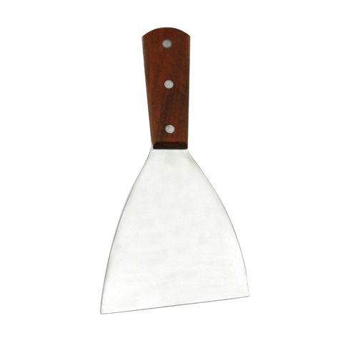 STAINLESS STEEL TRIANGLE SCRAPER WITH WOODEN HANDLE