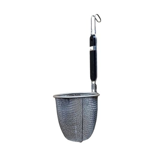 Stainless Steel U-Shape Noodle Strainer With Black Handle 17cm