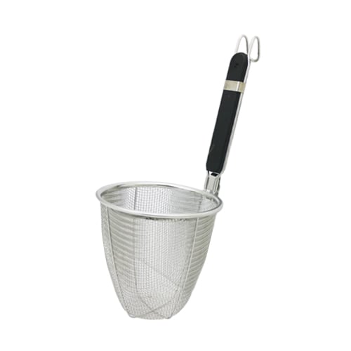 STAINLESS STEEL U-SHAPE NOODLE STRAINER WITH BLACK HANDLE