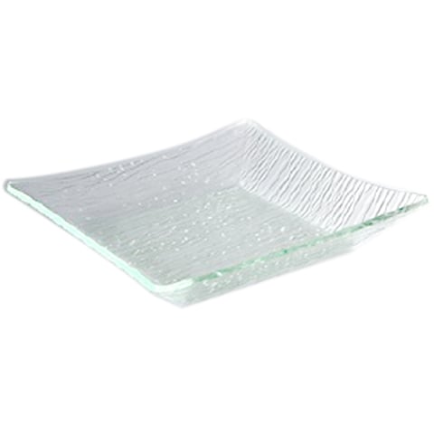 Acrylic Square Sashimi Plate L29.5xW29.5xH5cm, Tinted Green