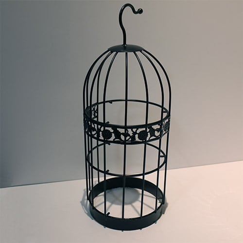 S/S ROUND 3 TIER BIRD CAGE DESSERT FRAME Ø19xH50cm, BLACK