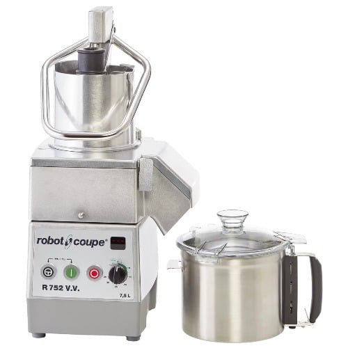 Robot Coupe R752 Vv Food Processor Cutter & Veg Slicer & 7.5L S/S Container (Discs Not Included), 230V/50-60Hz, 1-Phase, Uk Plug