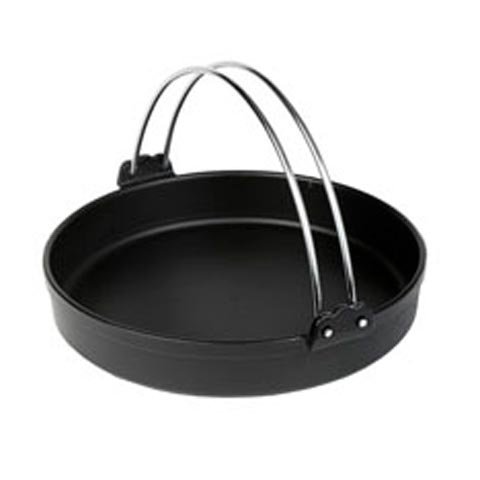 Tokiwa Cast Iron Round Sukiyaki Nabe Ø26xH4.5cm, Black