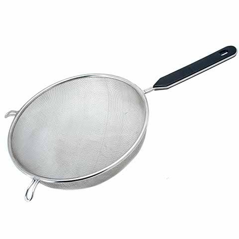 Stainless Steel Bowl Strainer 7" Black Handle