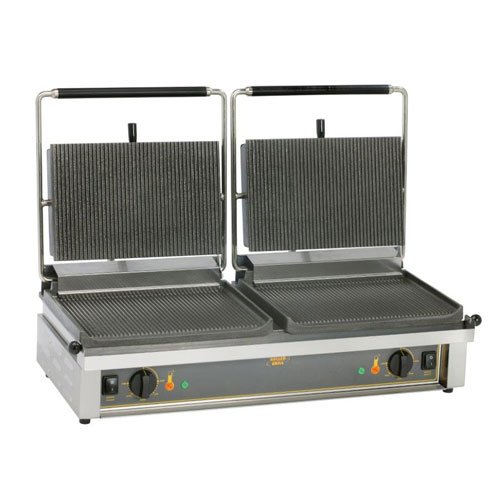DOUBLE CONTACT-GRILL WITH GROOVED ON TOP ONLY