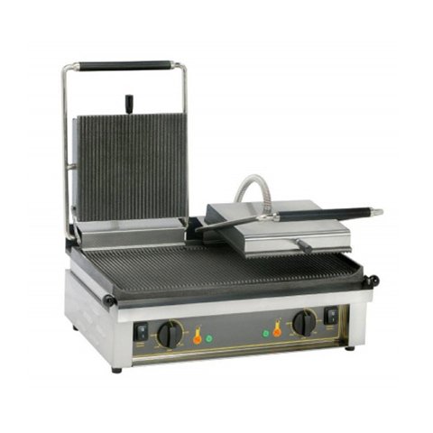 DOUBLE CONTACT-GRILL WITH FLAT TOP & BOTTOM