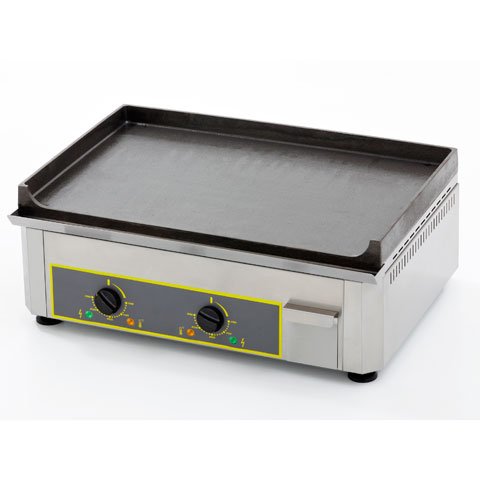 DOUBLE ELECTRIC GRIDDLE WITH FLAT CAST IRON PLATE