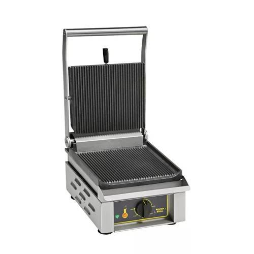 SINGLE CONTACT-GRILL WITH GROOVED TOP &BASE