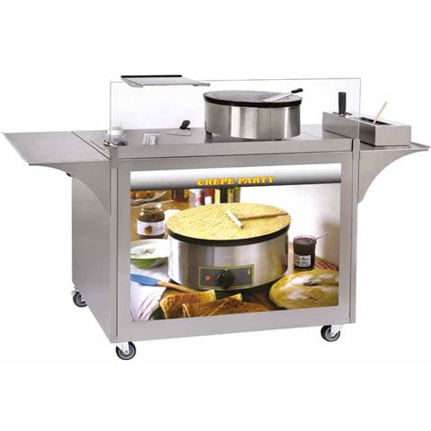 =FHA= Roller Grill Crepe Wheeled Cupboard