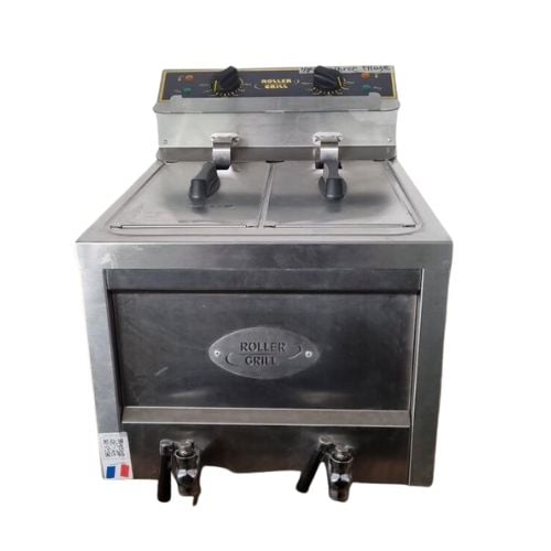 • Refurbished • Roller Grill Double Deep Fryer W/Tap 2x8L, 2x3Kw