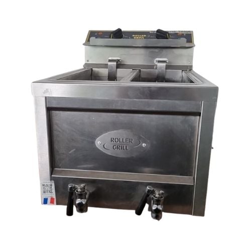 • Refurbished • Roller Grill Double Deep Fryer W/Tap 2x8L, 2x3Kw