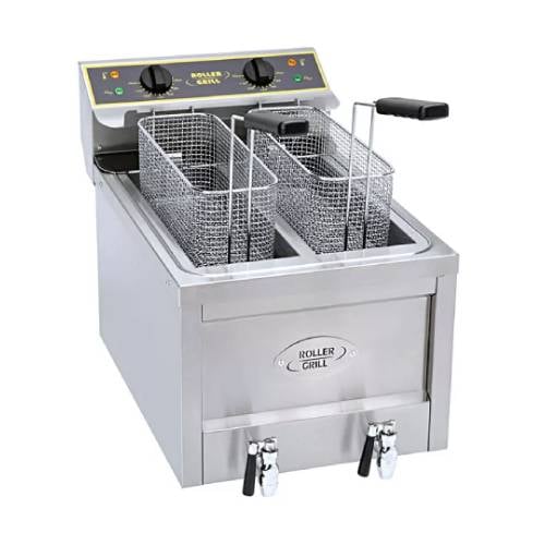 • Refurbished • Roller Grill Double Deep Fryer W/Tap 2x8L, 2x3Kw