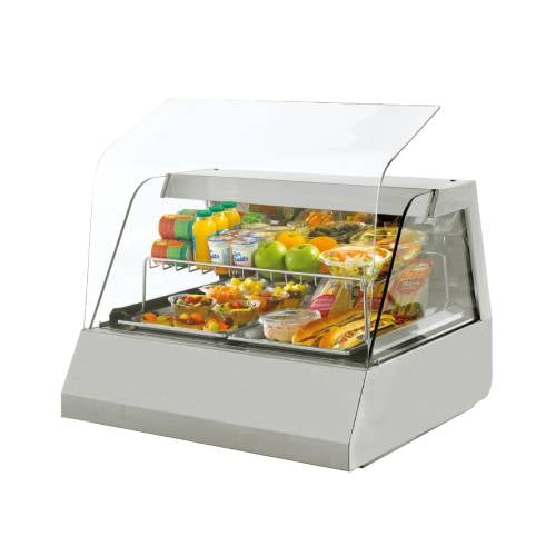 = Refurbished = Roller Grill Merchandiser Refrigerated Display 2 x GN 1/1 Pans Or Tray, 420W, Lighting Device, Arid