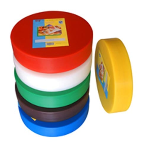 Plastic Round Chopping Board Ø12"xH2", White (Medium Density)