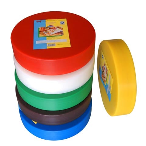 Plastic Round Chopping Board Ø20"xH6", White (Medium Density)